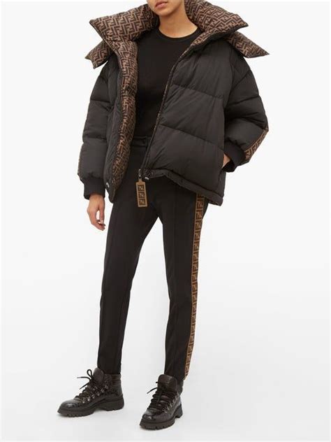 leather jacket fendi|fendi monogram puffer jacket.